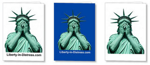 Distressed Liberty Greeting Card