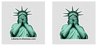 Liberty Distressed Stickers