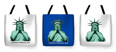 Liberty in Distressed Tote Bags
